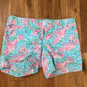 Lilly Pulitzer Callahan Short Cute Lobster Size 0!